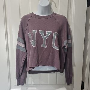Aerie Purple NYC Graphic Sweatshirt